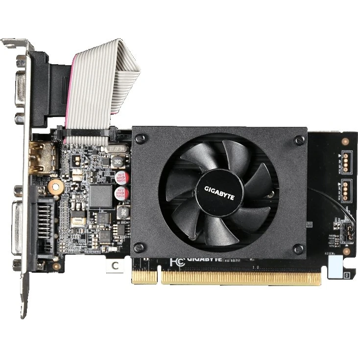 Видеокарта NVIDIA GeForce GT 710 Gigabyte 2Gb (GV-N710D3-2GL) - GV-N710D3-2GL (v2.0) - фото 2