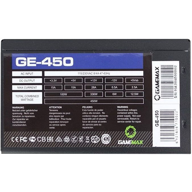 Блок питания 450W GameMax GE-450 - фото 3