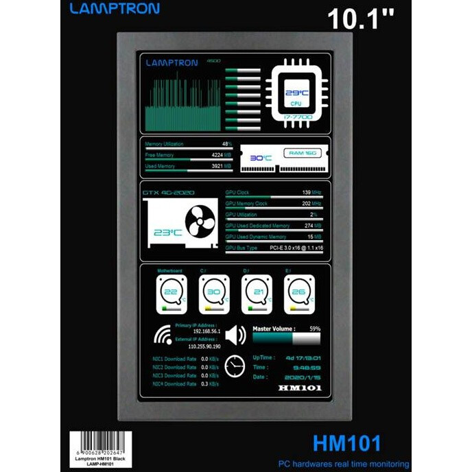Монитор параметров Lamptron HM101 - LAMP-HM101 - фото 3