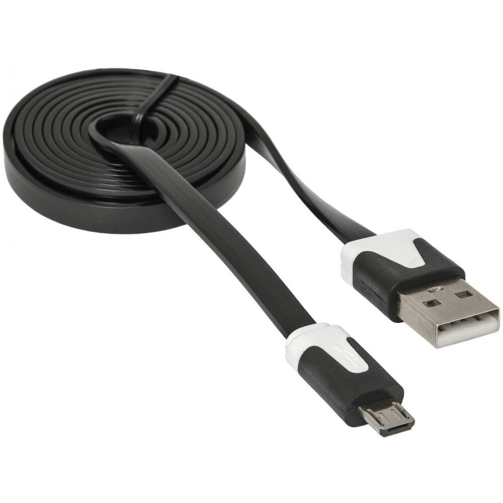 Кабель USB A (M) - microUSB B (M), 1м, Defender USB08-03P