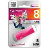 USB Flash накопитель 8Gb Silicon Power Ultima U05 Pink (SP008GBUF2U05V1H)