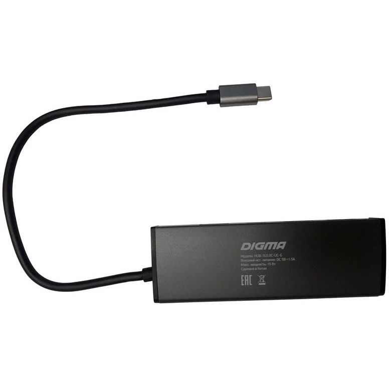 USB-концентратор Digma HUB-3U3.0С-UC-G - фото 2