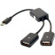 Переходник 2x USB A (F) - microUSB B (M), KS-IS KS-320
