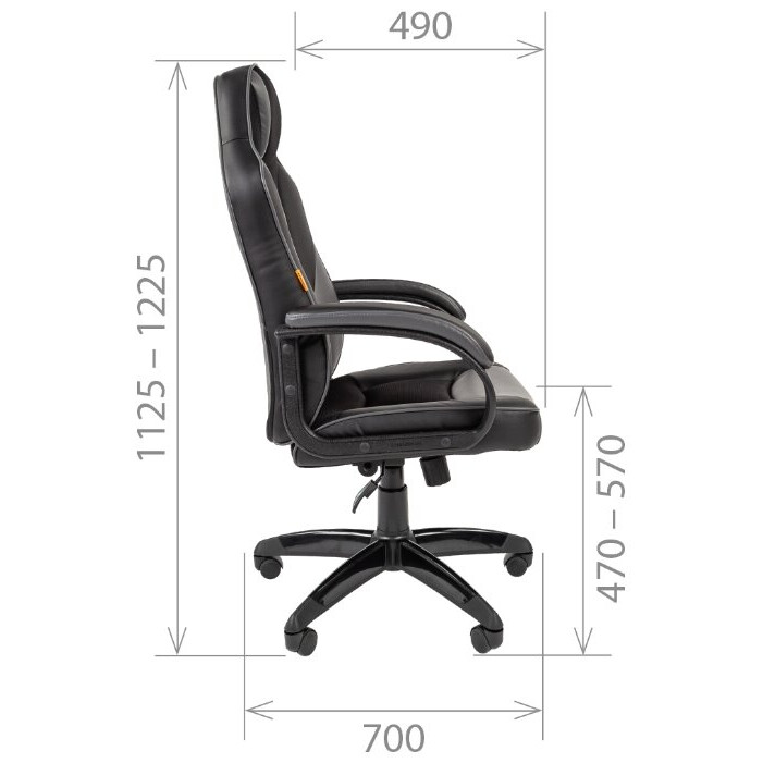 Игровое кресло Chairman Game 17 Black/Gray (00-07024558) - фото 5