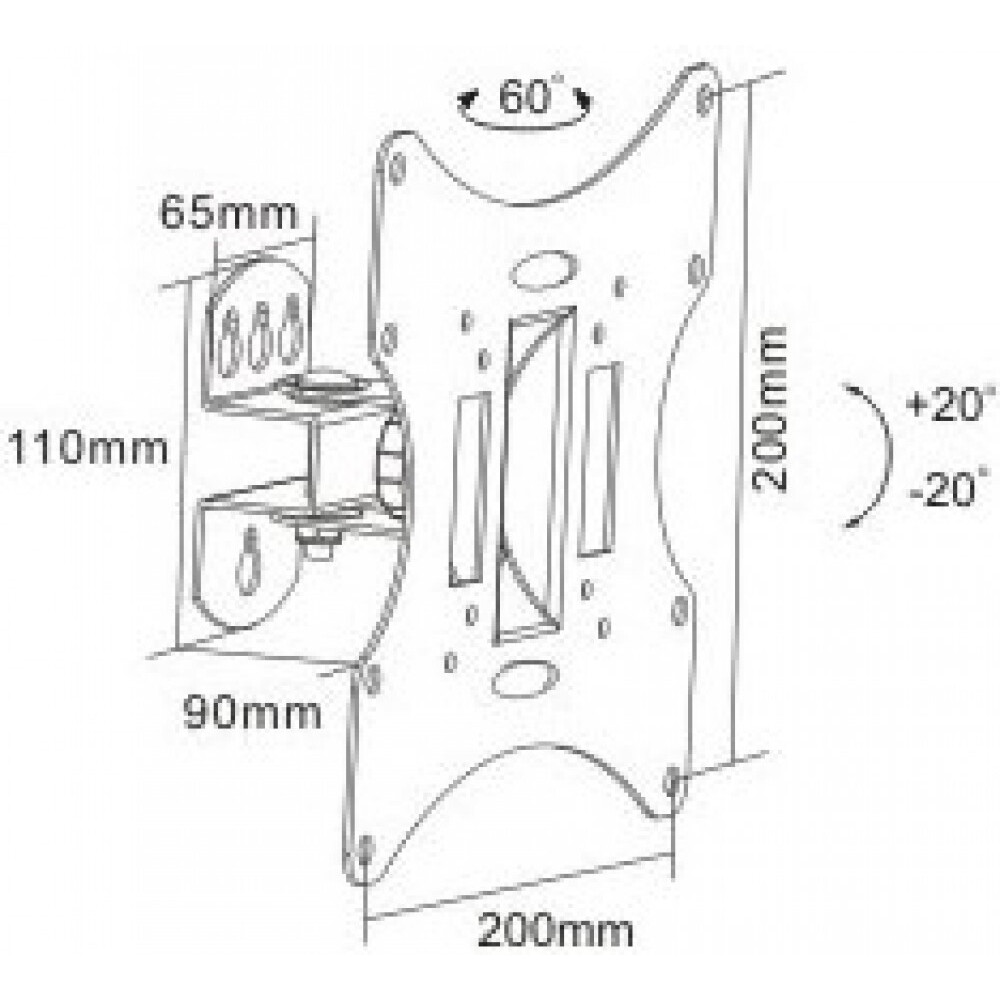 Кронштейн Benatek LCD-CUBE-2B Black - фото 2