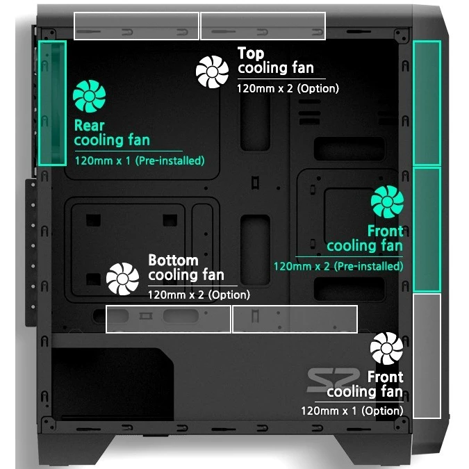 Корпус Zalman S2 TG Black - фото 3