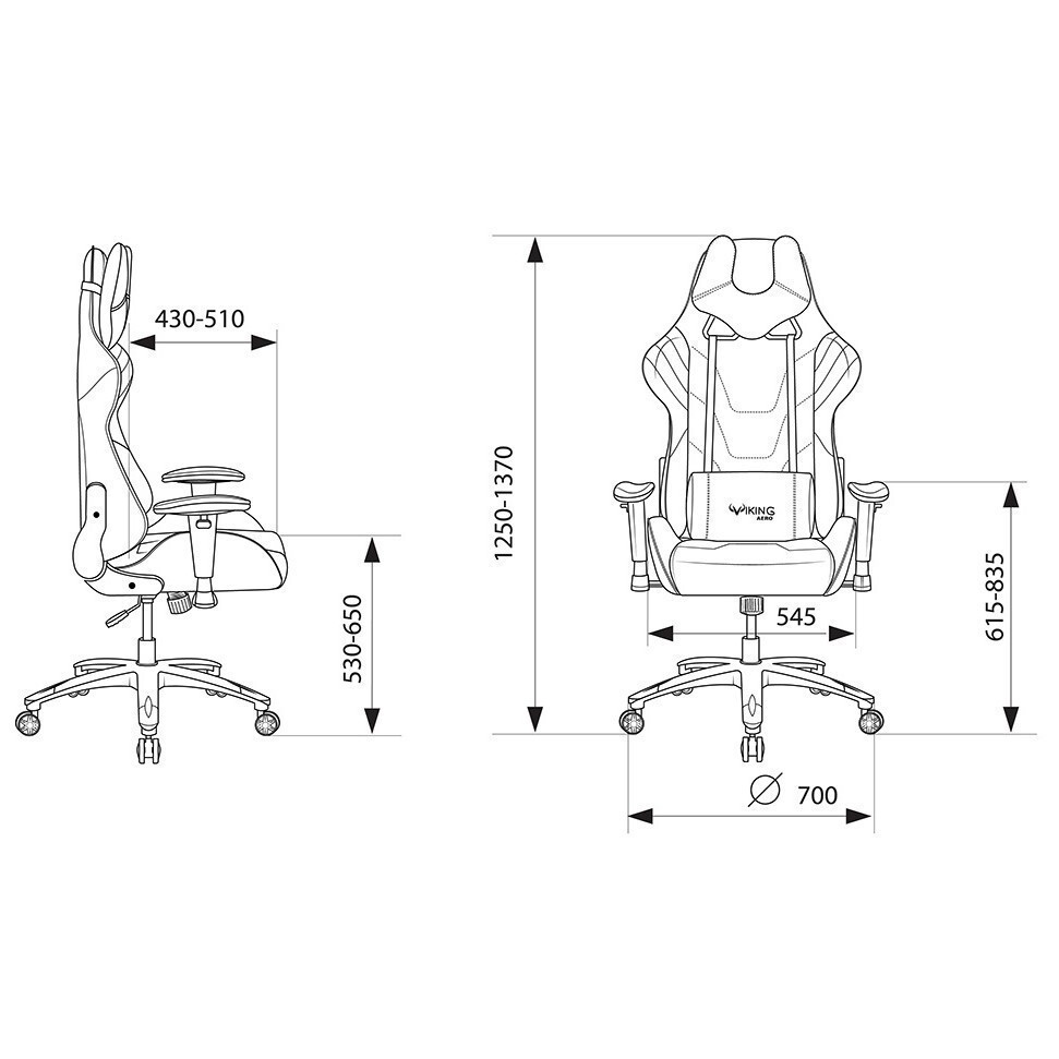 Игровое кресло Бюрократ Viking 4 AERO Black - VIKING 4 AERO BLACK - фото 10