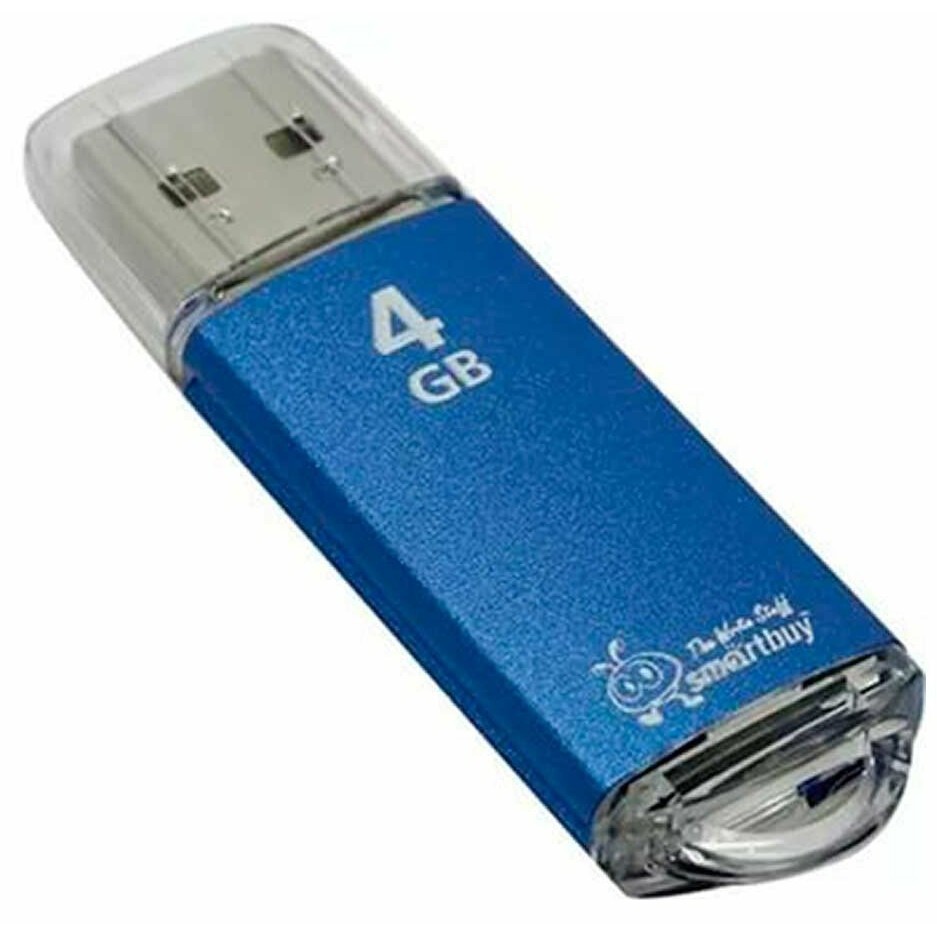 USB Flash накопитель 4Gb SmartBuy V-Cut Blue (SB4GBVC-B)