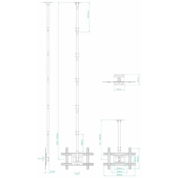 Кронштейн Onkron N2L Black - N2L-B - фото 2
