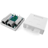 Розетка RJ-45 Hyperline SB1-2-8P8C-C5e-SH-WH