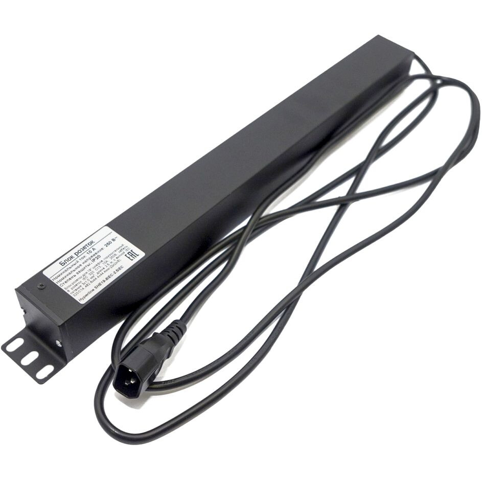 Блок розеток Hyperline SHE19-8IEC-2.5IEC - фото 2