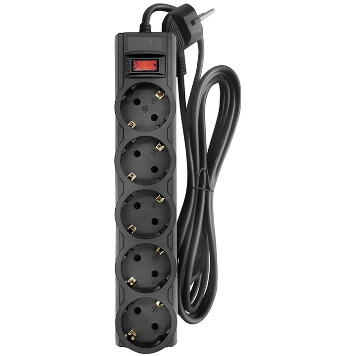 Сетевой фильтр CBR CSF 2505-3.0 PC Black - CSF 2505-3.0 Black