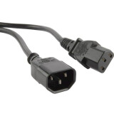 Кабель питания C13 - C14, 3м, Hyperline PWC-IEC13-IEC14-3.0-BK