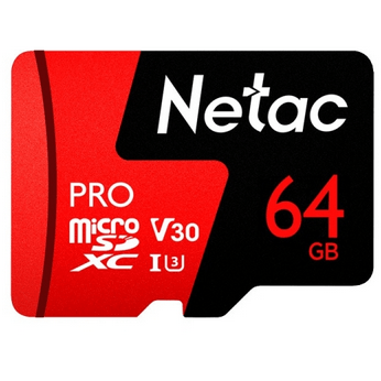 Карта памяти 64GB MicroSD Netac P500 Extreme Pro (NT02P500PRO-064G-S)