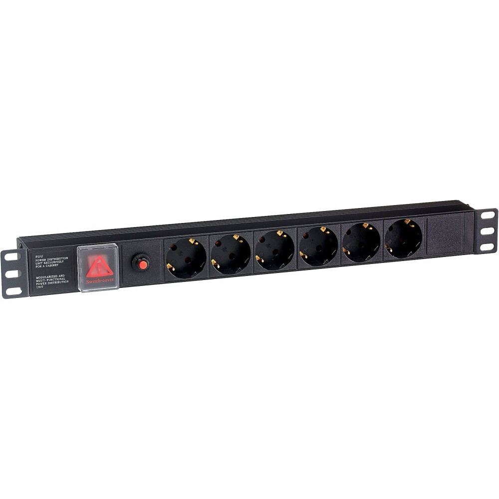 Блок розеток ExeGate PDU-19H605 Al-6S-C14-SW-O