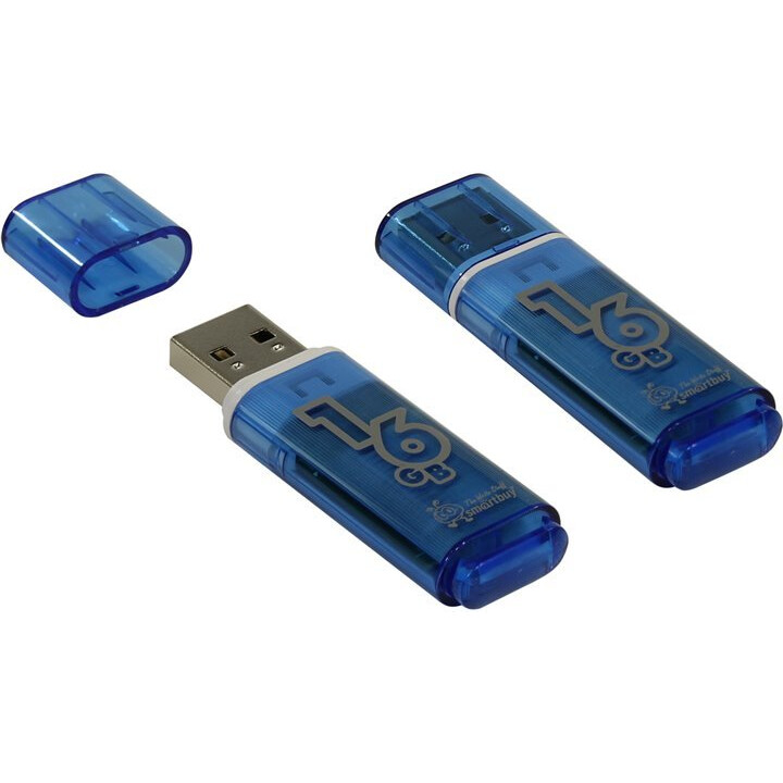 USB Flash накопитель 16GB SmartBuy Glossy Blue (SB16GBGS-B)