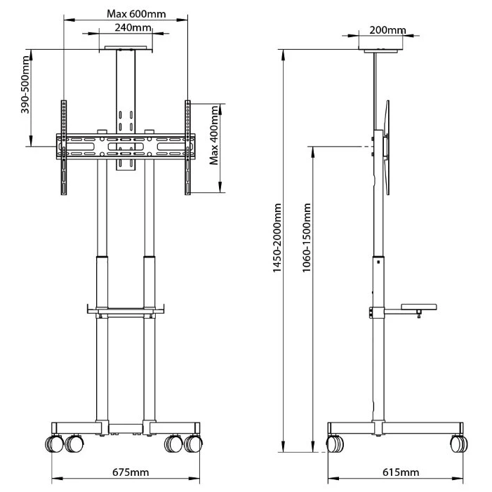 Мобильная стойка ARM MEDIA PT-STAND-8 - фото 2