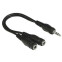 Разветвитель 3.5 Jack (M) - 2x 3.5 Jack (F), 0.2м, HAMA H-48925 - 00048925