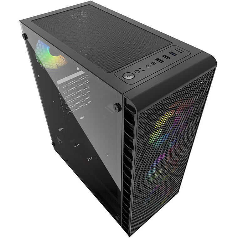 Корпус Powercase Mistral Z4С Mesh LED Black - PC_CMIZ4C_L4 - фото 4