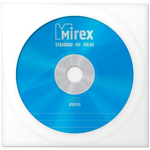 Диск CD-R Mirex 700Mb 48x Standart Paper Cover (1 шт.) (204930)