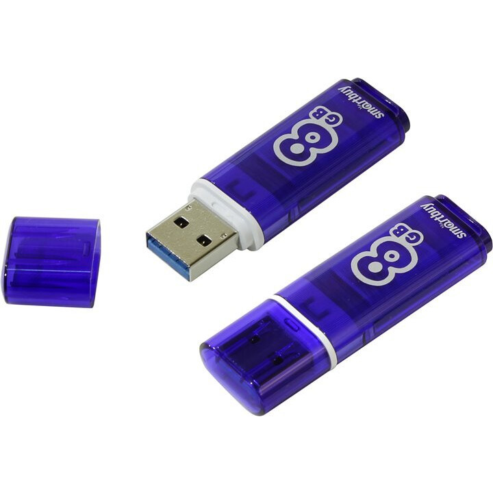 USB Flash накопитель 8GB SmartBuy Glossy Dark Blue (SB8GBGS-DB)