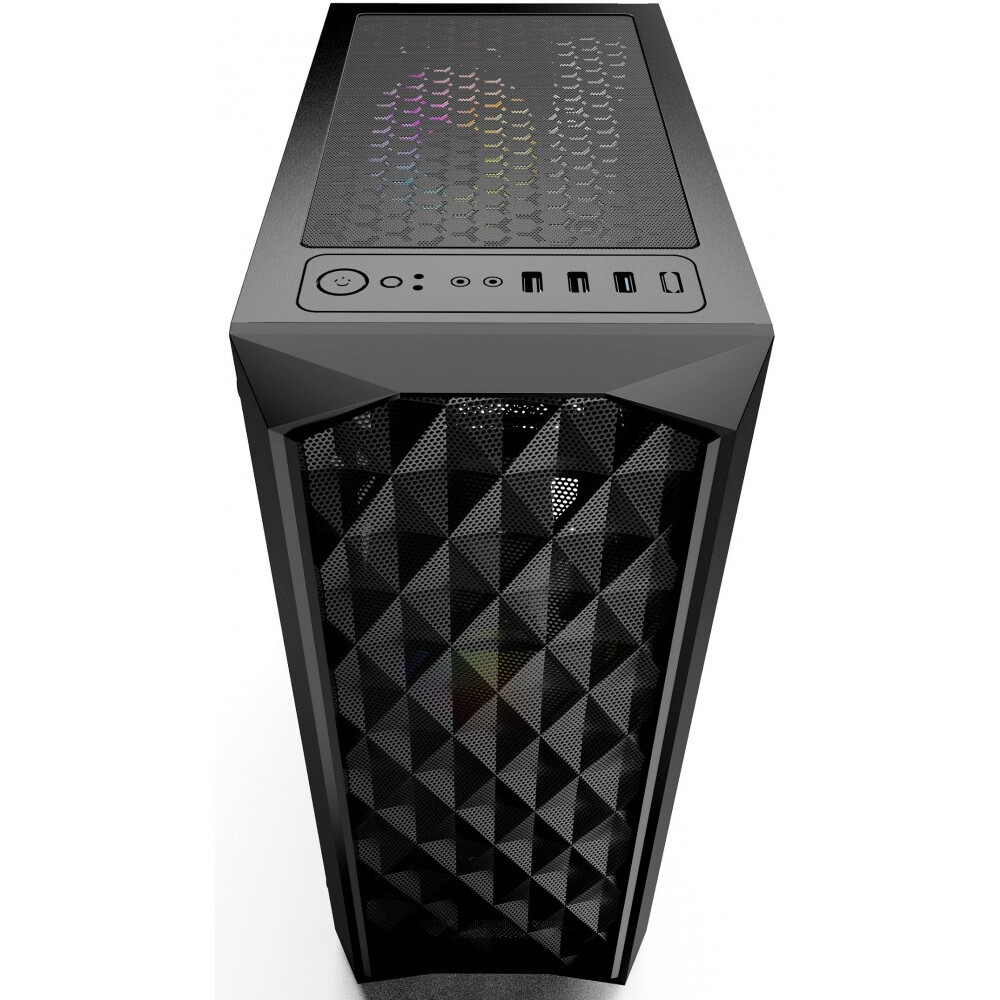 Корпус Powercase Diamond Mesh LED Black - CMDM-L1 - фото 5