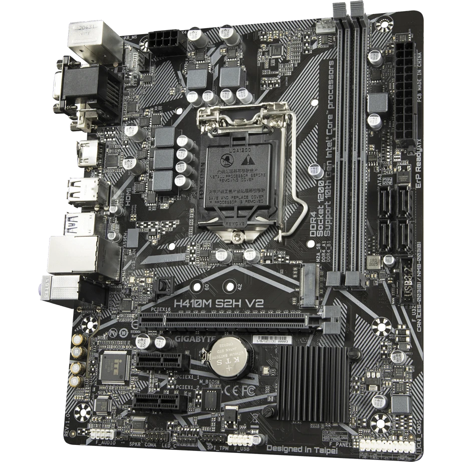 Материнская плата Gigabyte H410M S2H V2 - фото 2