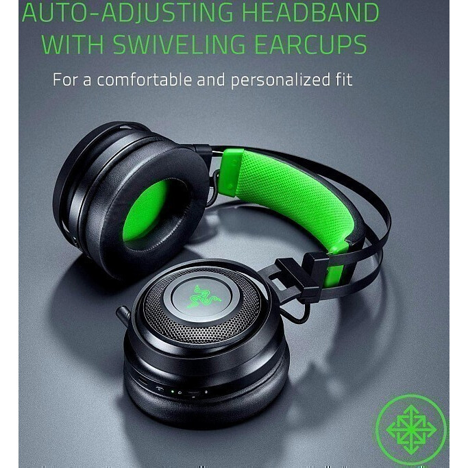 Гарнитура Razer Nari Ultimate Black/Green - RZ04-02910100-R3M1 - фото 5