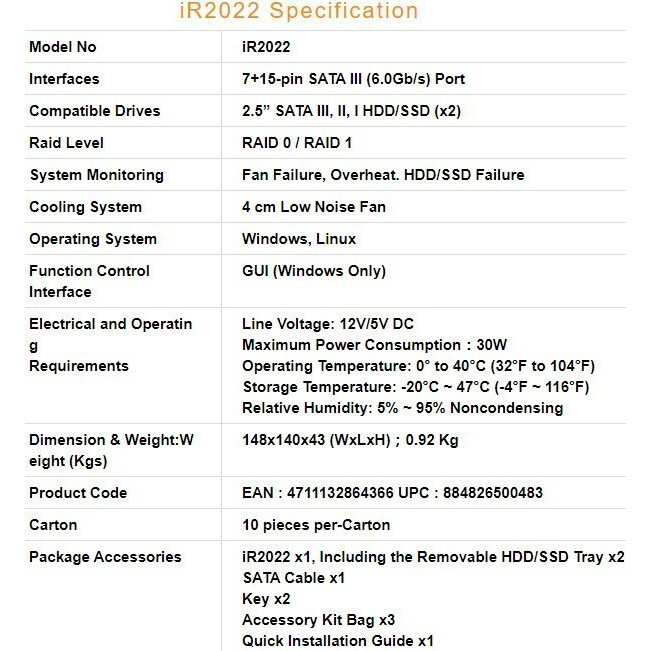 Корзина для накопителей Raidon iR2022 (2x 2.5") - фото 7