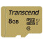 Карта памяти 8Gb MicroSD Transcend + SD адаптер  (TS8GUSD500S)