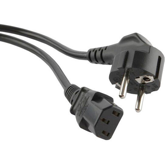 Кабель питания Schuko - C13, 1м, Hyperline PWC-IEC13-SHM-1.0-BK