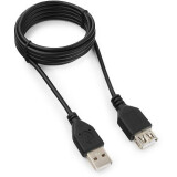 Кабель удлинительный USB A (M) - USB A (F), 1.8м, Гарнизон GCC-USB2-AMAF-1.8M