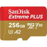 Карта памяти 256Gb MicroSD SanDisk Extreme Plus + SD адаптер  (SDSQXBZ-256G-GN6MA)