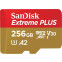 Карта памяти 256Gb MicroSD SanDisk Extreme Plus + SD адаптер  (SDSQXBZ-256G-GN6MA)