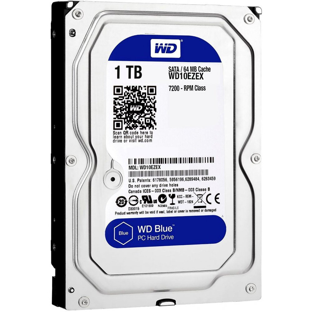 Жёсткий диск 1TB SATA-III WD Blue (WD10EZEX)