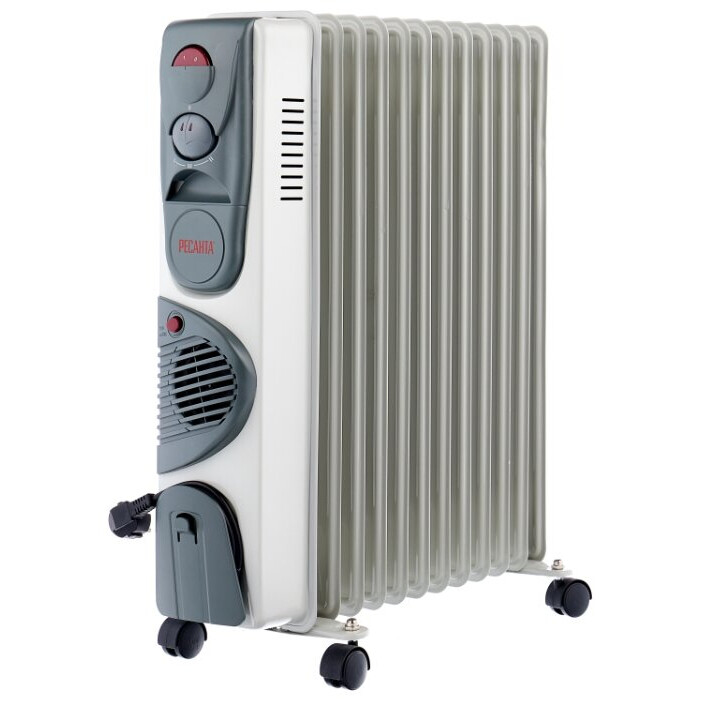 Масляный радиатор Ресанта ОМ-12НВ 2500W White - 67/3/12