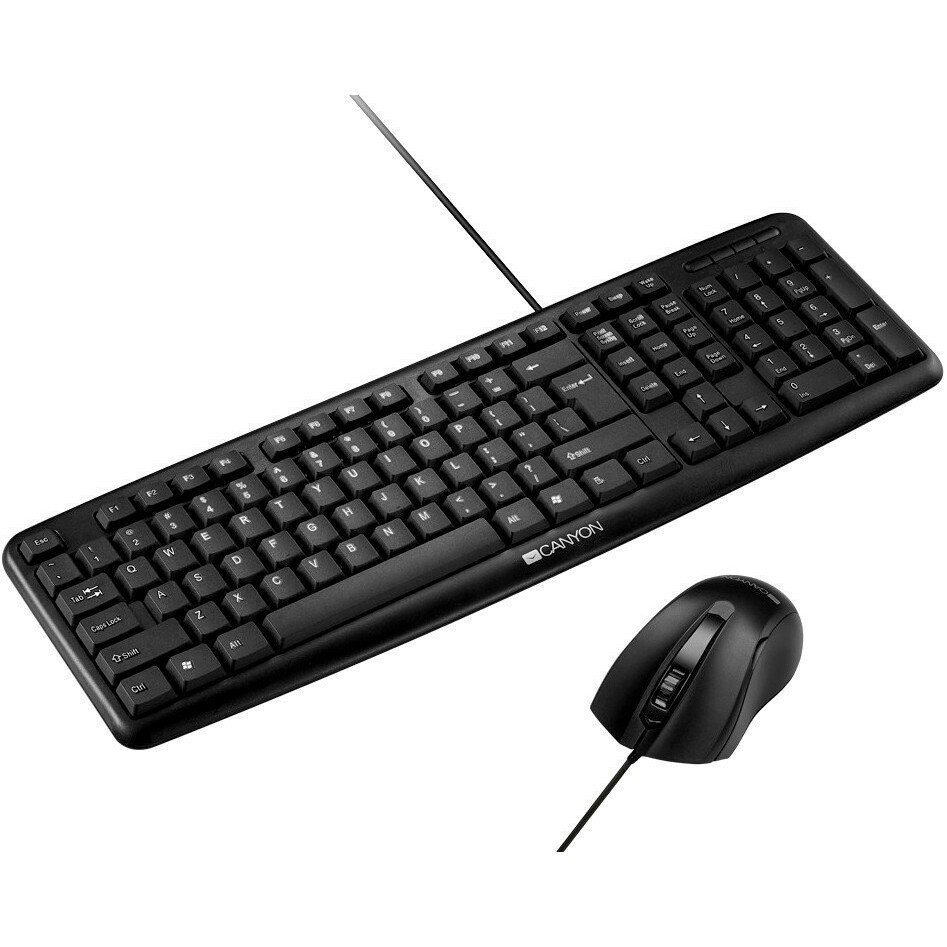 Клавиатура + мышь Canyon CNE-CSET1 Black
