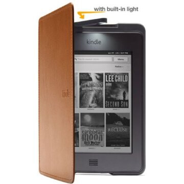 Чехол Amazon Kindle Touch Lighted Leather Cover Saddle Tan - фото 2