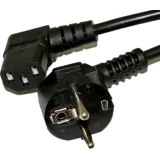 Кабель питания Schuko - C13, 1м, Hyperline PWC-IEC13A-SHM-1.0-BK