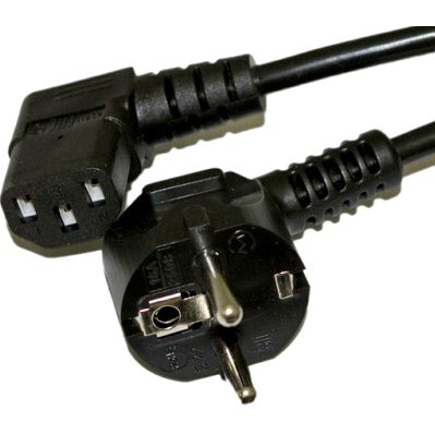 Кабель питания Schuko - C13, 1м, Hyperline PWC-IEC13A-SHM-1.0-BK - фото 2