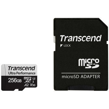 Карта памяти 256GB MicroSD Transcend + SD адаптер (TS256GUSD340S)