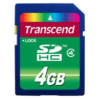 Карта памяти 4GB SD Transcend  (TS4GSDHC4)