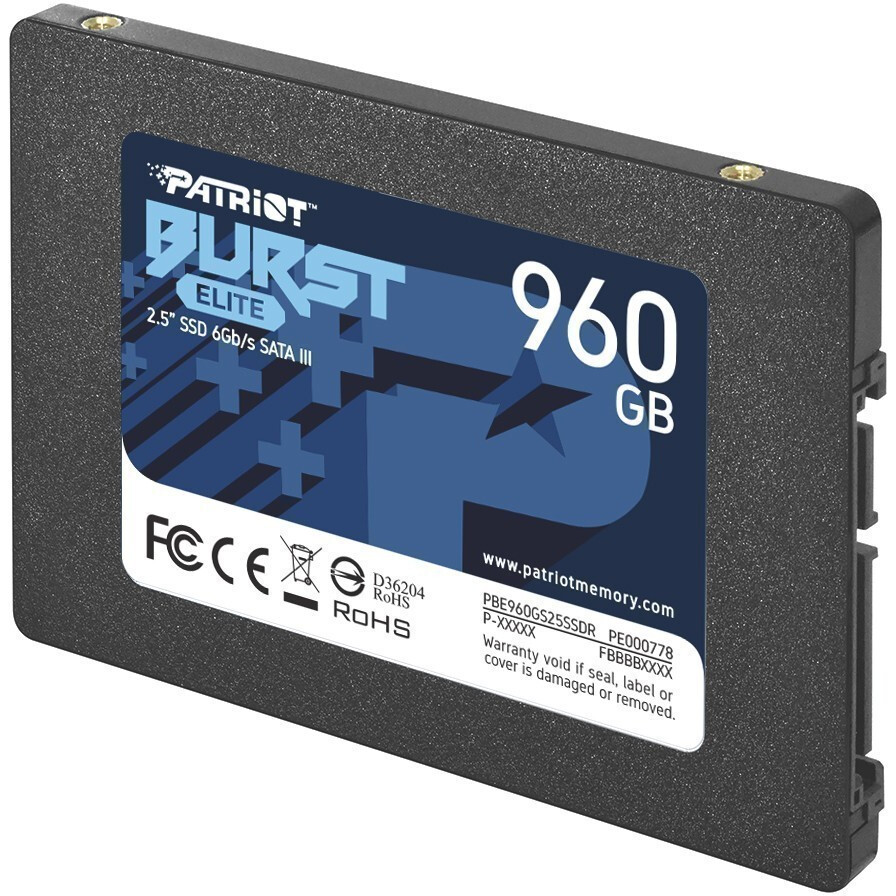 Накопитель SSD 960Gb Patriot Burst Elite (PBE960GS25SSDR)