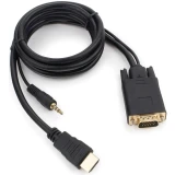 Кабель HDMI (M) - VGA (M), 1.8м, Gembird A-HDMI-VGA-03-6