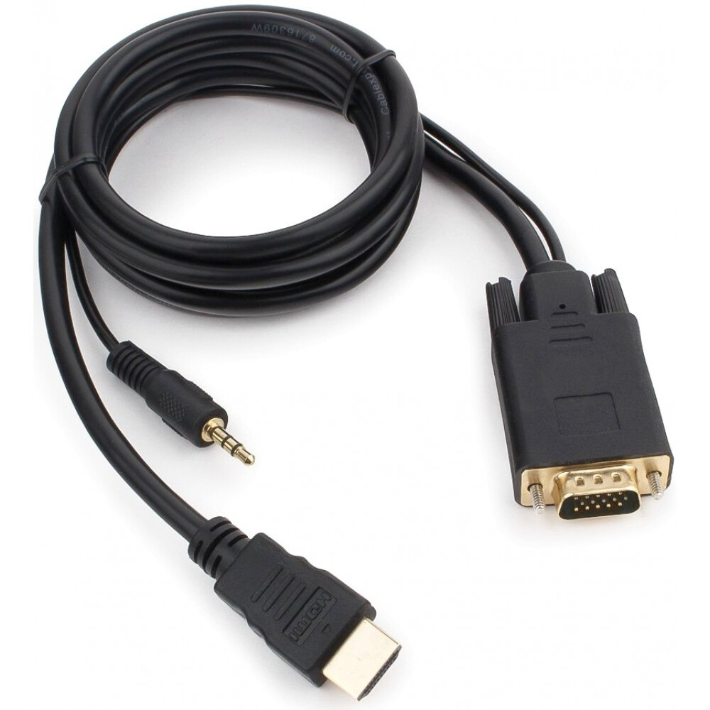 Кабель HDMI (M) - VGA (M), 1.8м, Gembird A-HDMI-VGA-03-6 - фото 2