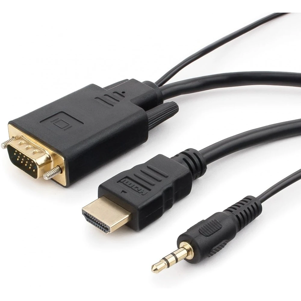 Кабель HDMI (M) - VGA (M), 1.8м, Gembird A-HDMI-VGA-03-6