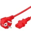 Кабель питания Schuko - C13, 1.8м, Hyperline PWC-IEC13-SHM-1.8-RD