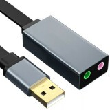 Переходник USB - 2x 3.5 Jack (F), 0.1м, Telecom TA313U