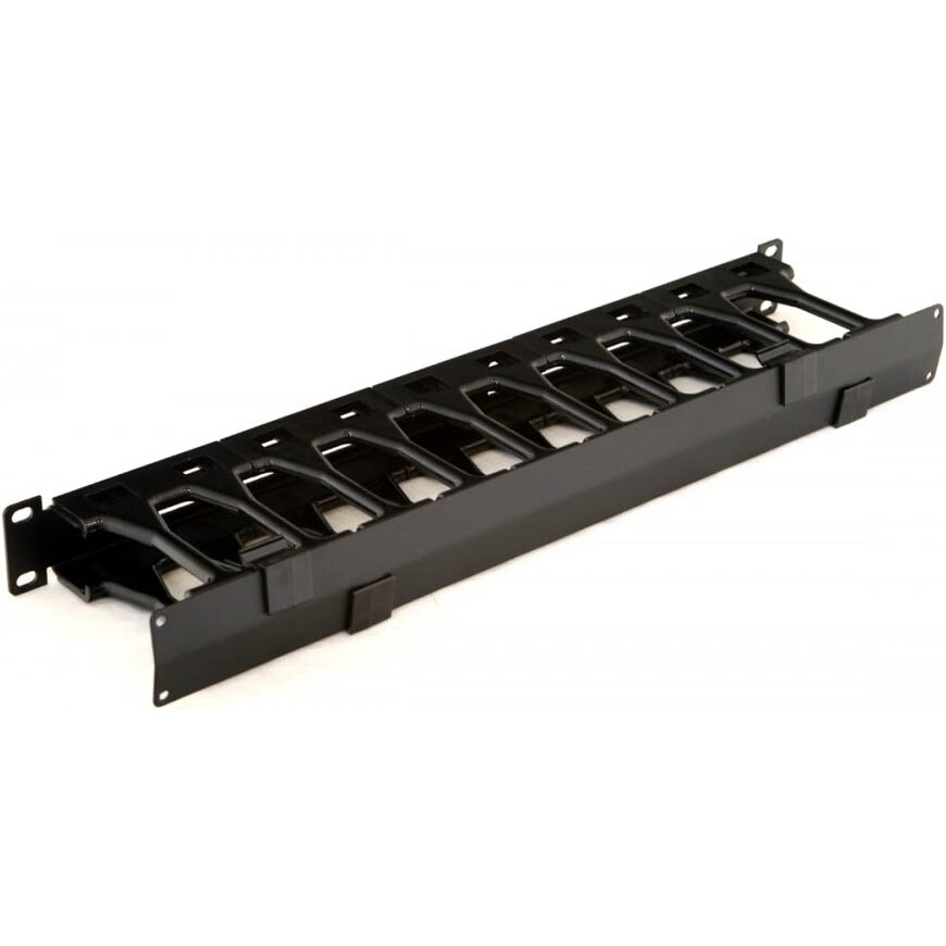 Кабельный органайзер Hyperline CMF-1U-FPL106-MCOV-RAL9005 - фото 2