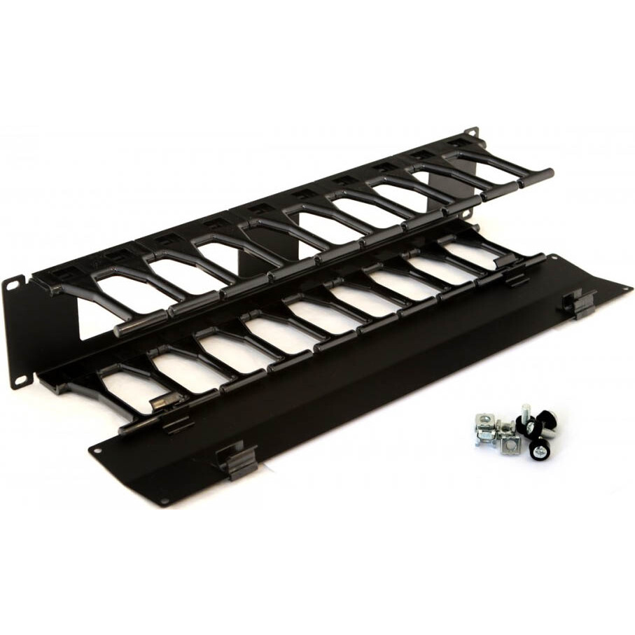 Кабельный органайзер Hyperline CMF-2U-FPL106-MCOV-RAL9005 - фото 3